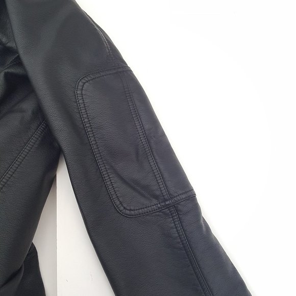 New Men's Levi's Long   Leather Jacket/Coat  Hoodies Size M Black - Picture 11 of 12